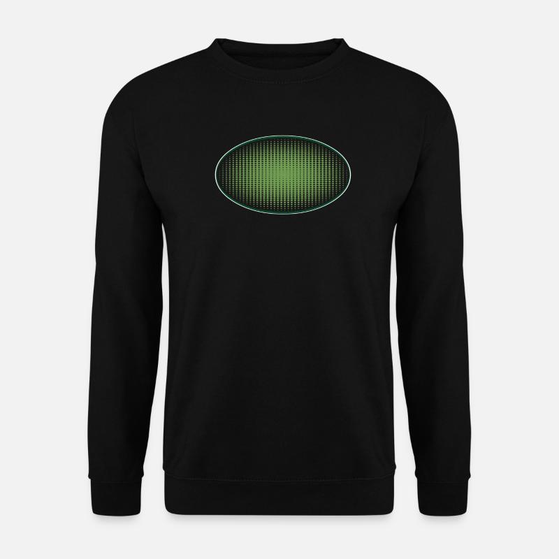 Oval green dots, with frame - Unisex Sweatshirt - black