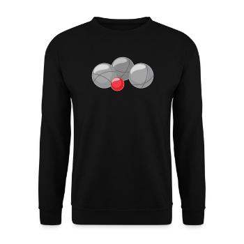 Boule balls for boules and petanque players - Unisex Sweatshirt - black - Front - Alina (178cm) & Michal (187cm)