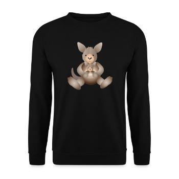 Maman kangourou avec une petite progéniture sucrée - Sweat-shirt Unisexe - noir - Devant - Alina (178cm) & Michal (187cm)