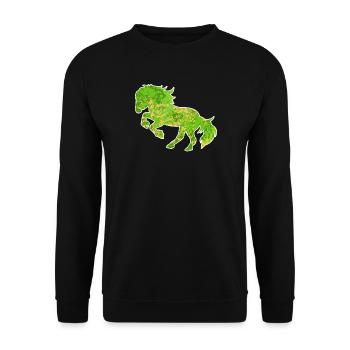 Gallop Horses Icelandic Horses Horse Love Trot - Unisex Sweatshirt - black - Front - Alina (178cm) & Michal (187cm)