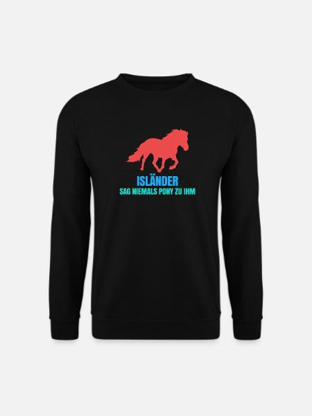 Pferdeliebe Islandpferde Statement Galopp Pony - Unisex Pullover - Schwarz