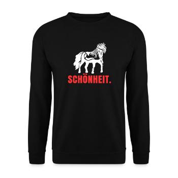 Cool Islandpferde Statement Spruch Isländer Pferde - Unisex Pullover - Schwarz - Vorne - Alina (178cm) & Michal (187cm)