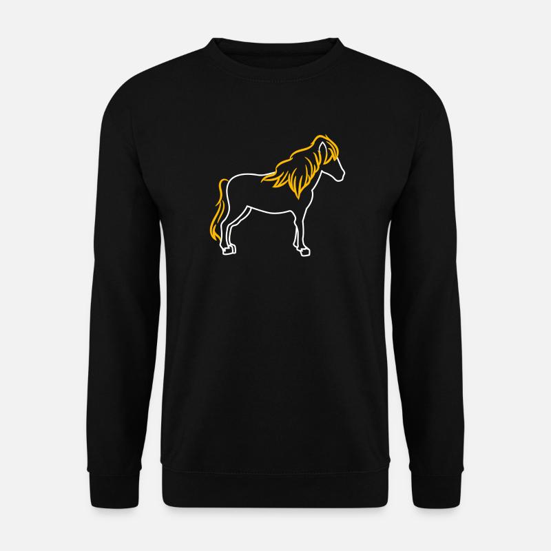 Pferde Isländer Hengst Araber Islandpferde - Unisex Pullover - Schwarz