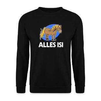 Icelandic Horses Icelandic Pony Statement Pony Horse Fan - Unisex Sweatshirt - black - Front - Alina (178cm) & Michal (187cm)