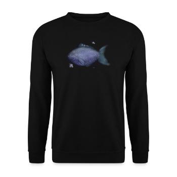 Azure Coralfish in Violet Scales - Unisex Sweatshirt - black - Front - Alina (178cm) & Michal (187cm)