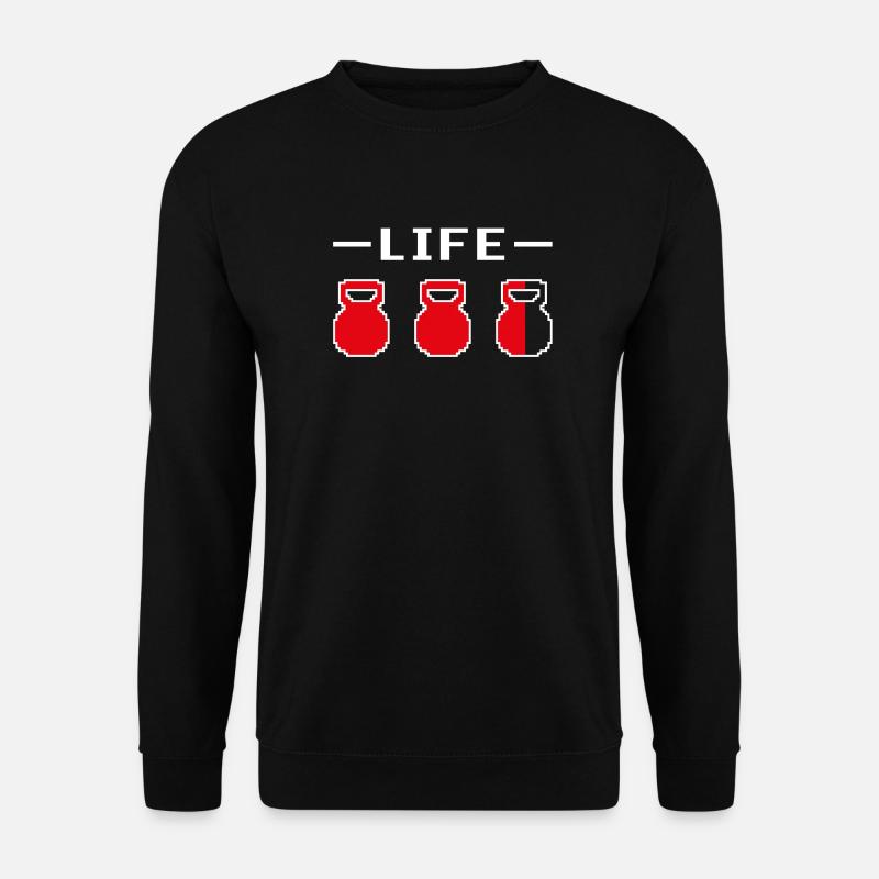 Kettlebell Life Pixelated Dark - Unisex Pullover - Schwarz