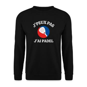 padel, fan de padel, joeur de padel - Sweat-shirt Unisexe - noir - Devant - Alina (178cm) & Michal (187cm)
