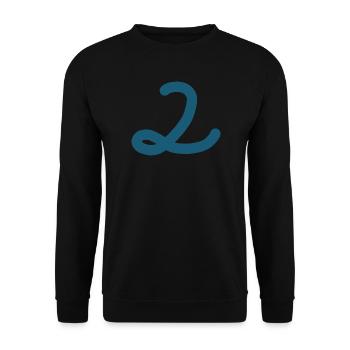 2 Number two number - Unisex Sweatshirt - black - Front - Alina (178cm) & Michal (187cm)