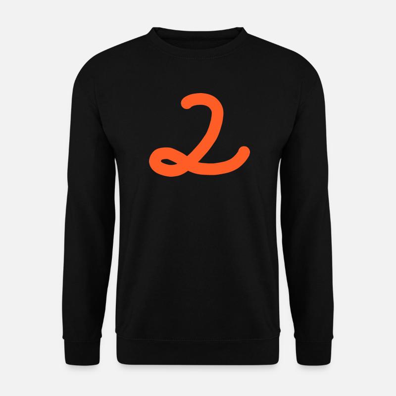 2 Nummer zwei Zahl - Unisex Pullover - Schwarz