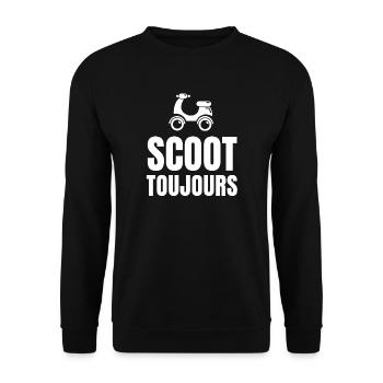 scooter, faire du scooter - Sweat-shirt Unisexe - noir - Devant - Alina (178cm) & Michal (187cm)