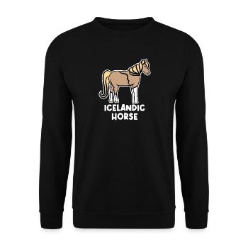 Horse Love Horses Horse Fan Icelandic Horses Saying - Unisex Sweatshirt - black - Front - Alina (178cm) & Michal (187cm)