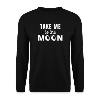 moon, planet, celestial body - Unisex Sweatshirt - black - Front - Alina (178cm) & Michal (187cm)