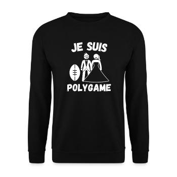 rugby, rugby sport, rugby humour - Sweat-shirt Unisexe - noir - Devant - Alina (178cm) & Michal (187cm)