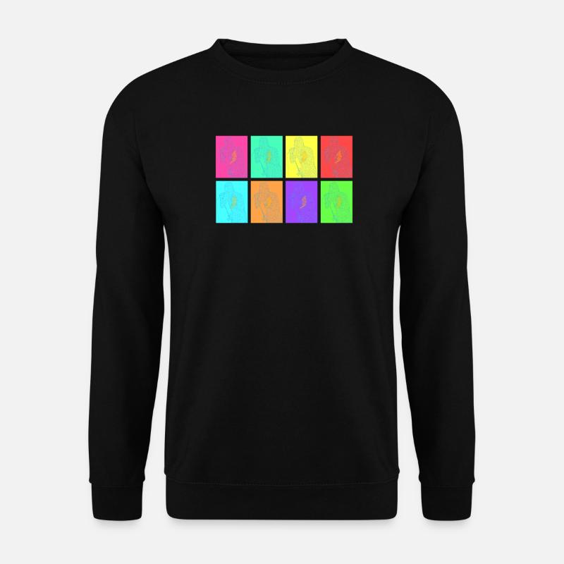 Rocksänger in der Pop Art - Unisex Pullover - Schwarz