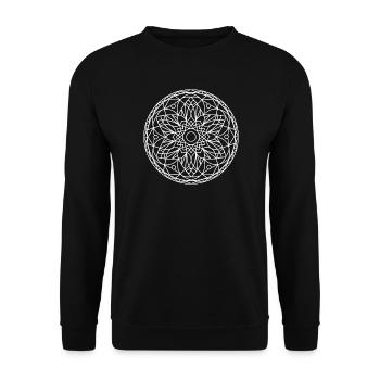 Mandala - Unisex Sweatshirt - black - Front - Alina (178cm) & Michal (187cm)