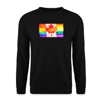 Kanada Flagge LGBTQ - Unisex Pullover - Schwarz - Vorne - Alina (178cm) & Michal (187cm)