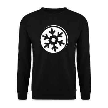 Snowflake Symbol Logo icon Graphic Crystal - Unisex Sweatshirt - black - Front - Alina (178cm) & Michal (187cm)