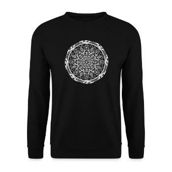 Mandala - Unisex Pullover - Schwarz - Vorne - Alina (178cm) & Michal (187cm)