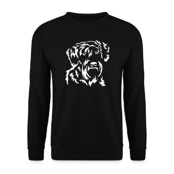 Schnauzer head "Black Edition" - Unisex Sweatshirt - black - Front - Alina (178cm) & Michal (187cm)