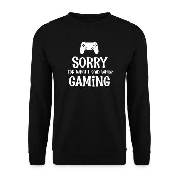 Désolé pour ce que j’ai dit en jouant - Sweat-shirt Unisexe - noir - Devant - Alina (178cm) & Michal (187cm)