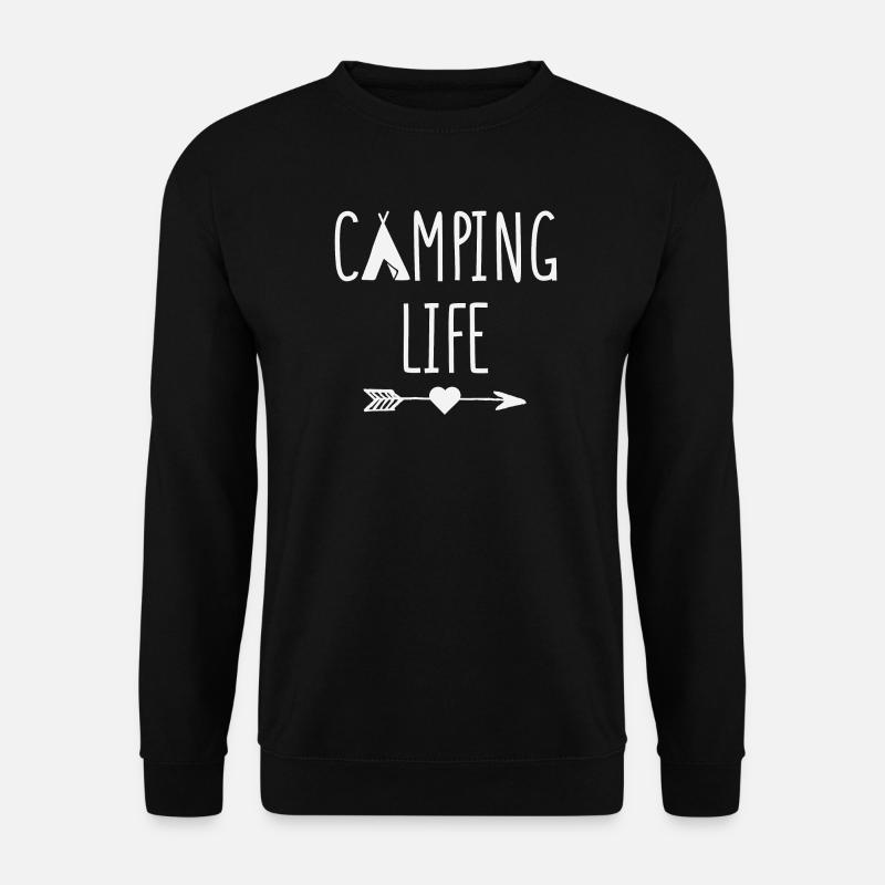 Leben auf dem Campingplatz - Unisex Pullover - Schwarz