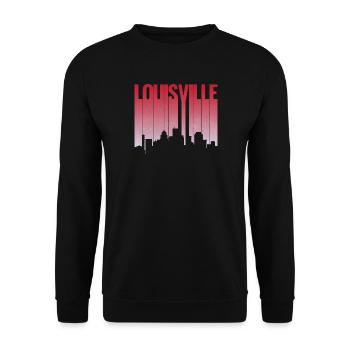 Silhouette en dégradé de la Skyline de Louisville - Sweat-shirt Unisexe - noir - Devant - Alina (178cm) & Michal (187cm)