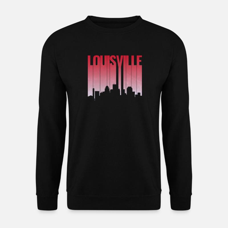 Louisville Skyline Gradient Silhouette - Unisex Pullover - Schwarz