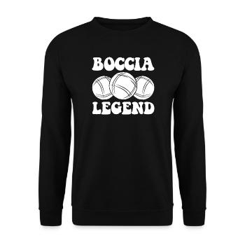Bocciaspieler Boccia Kugel und Zubehör Boccia - Unisex Pullover - Schwarz - Vorne - Alina (178cm) & Michal (187cm)