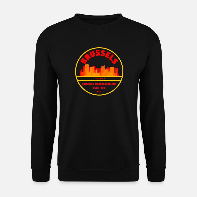 Brüssel Skyline Retro Wappen - Unisex Pullover - Schwarz
