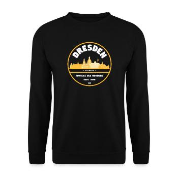 Édition Or Skyline de Dresde - Sweat-shirt Unisexe - noir - Devant - Alina (178cm) & Michal (187cm)