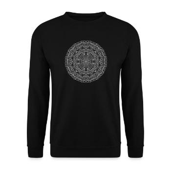 Mandala - Unisex Sweatshirt - black - Front - Alina (178cm) & Michal (187cm)