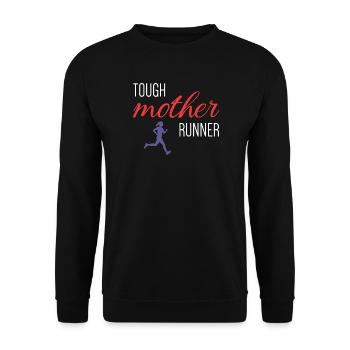 Tough Mother Runner - Unisex Pullover - Schwarz - Vorne - Alina (178cm) & Michal (187cm)