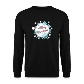 Merry Christmas - Feliz Navidad - Snow - Unisex Sweatshirt - black - Front - Alina (178cm) & Michal (187cm)