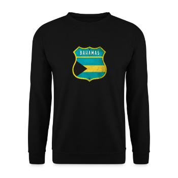 Design du drapeau des Bahamas - Sweat-shirt Unisexe - noir - Devant - Alina (178cm) & Michal (187cm)
