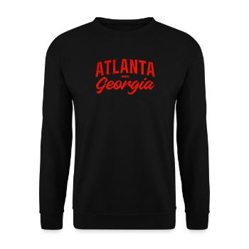 Logo d’écriture d’Atlanta Georgia - Sweat-shirt Unisexe - noir - Devant - Alina (178cm) & Michal (187cm)