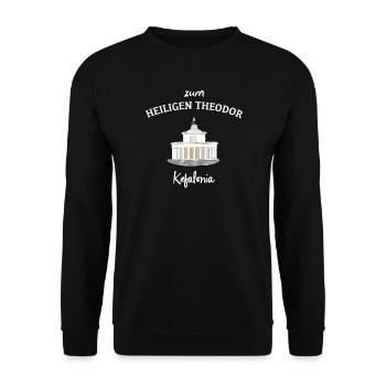 Griechenland, Kefalonia, Leuchtturm Hl. Theodor - Unisex Pullover - Schwarz - Vorne - Alina (178cm) & Michal (187cm)
