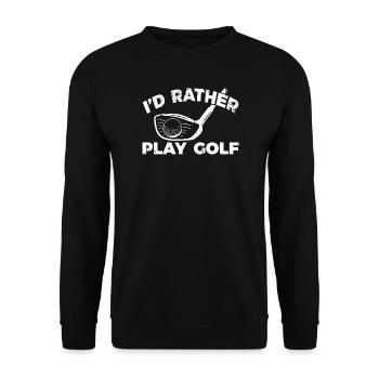 Golf Fan - Unisex Pullover - Schwarz - Vorne - Alina (178cm) & Michal (187cm)