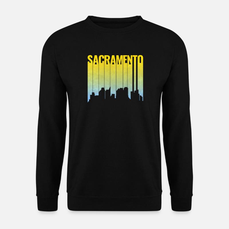 Sacramento Skyline Yellow Blue Gradient - Unisex Sweatshirt - black