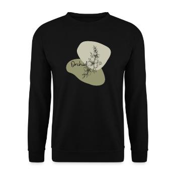 Orchidée - T-Shirt Amoureux des Plantes - Sweat-shirt Unisexe - noir - Devant - Alina (178cm) & Michal (187cm)
