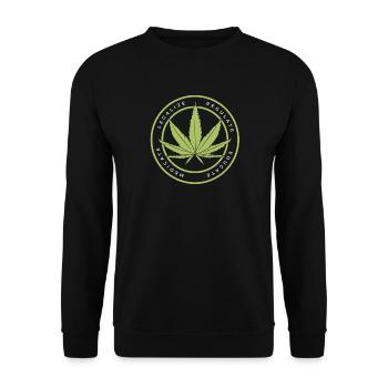 Green mandate: legalize regulate - Unisex Sweatshirt - black - Front - Alina (178cm) & Michal (187cm)