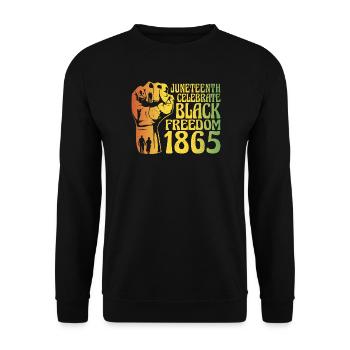 Black Freedom T-Shirt - Unisex Sweatshirt - black - Front - Alina (178cm) & Michal (187cm)