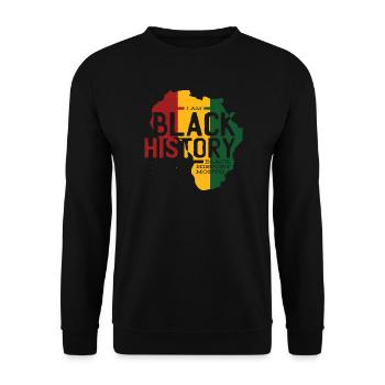 Africa Colors Histoire noire - Sweat-shirt Unisexe - noir - Devant - Alina (178cm) & Michal (187cm)