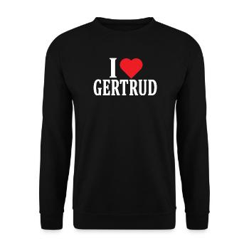 t-shirt J’adore Gertrud idée cadeau t-shirt - Sweat-shirt Unisexe - noir - Devant - Alina (178cm) & Michal (187cm)