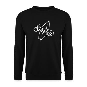 surf, fan de surf, surfing - Sweat-shirt Unisexe - noir - Devant - Alina (178cm) & Michal (187cm)