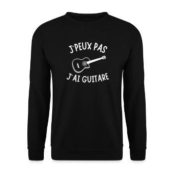 guitare, guitariste, fan de guitare - Sweat-shirt Unisexe - noir - Devant - Alina (178cm) & Michal (187cm)