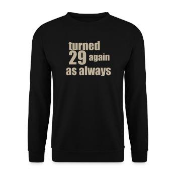 29 à nouveau anniversaire - Sweat-shirt Unisexe - noir - Devant - Alina (178cm) & Michal (187cm)