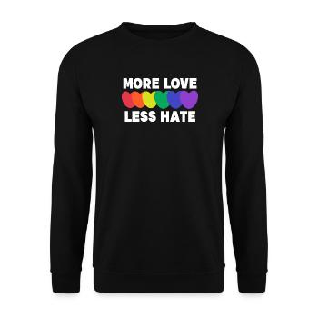 Heart Love Statement Lgbt Equality Homo - Unisex Sweatshirt - black - Front - Alina (178cm) & Michal (187cm)