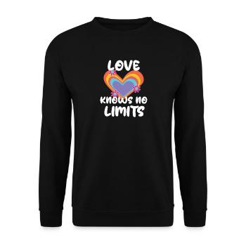 Equality Love Heart Lgbt Relationship - Unisex Sweatshirt - black - Front - Alina (178cm) & Michal (187cm)