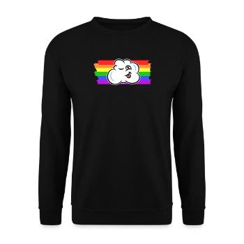 Rainbow Transgender LGBT Gay Rights - Unisex Sweatshirt - black - Front - Alina (178cm) & Michal (187cm)