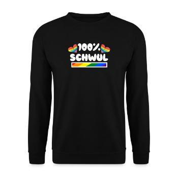 Schwul Sexualität Transgender Lgbt Statement Herz - Unisex Pullover - Schwarz - Vorne - Alina (178cm) & Michal (187cm)